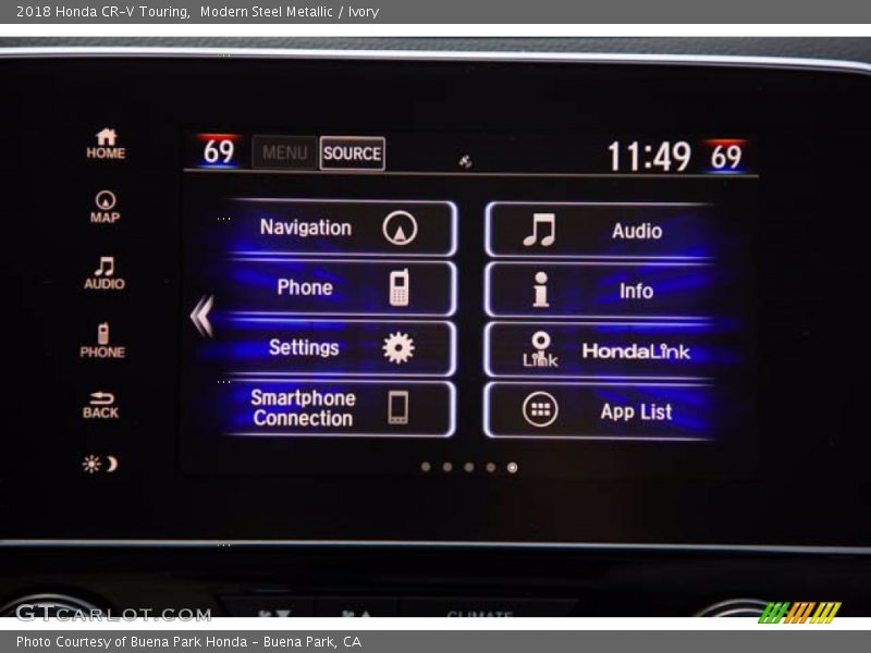 Modern Steel Metallic / Ivory 2018 Honda CR-V Touring