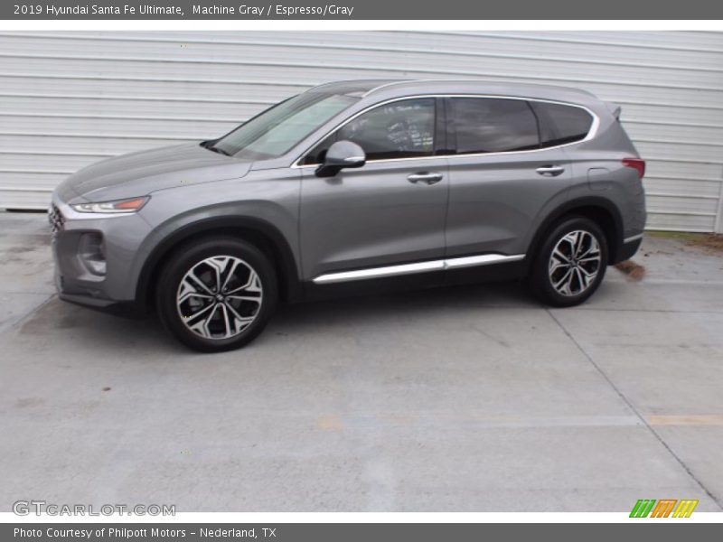 Machine Gray / Espresso/Gray 2019 Hyundai Santa Fe Ultimate