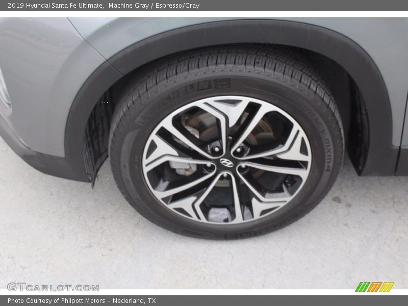 Machine Gray / Espresso/Gray 2019 Hyundai Santa Fe Ultimate