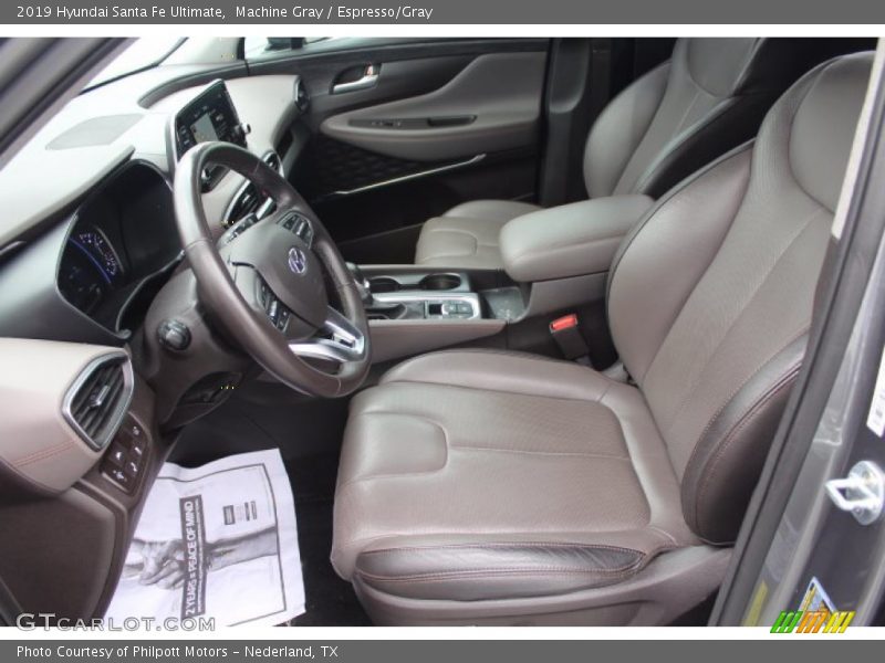 Machine Gray / Espresso/Gray 2019 Hyundai Santa Fe Ultimate
