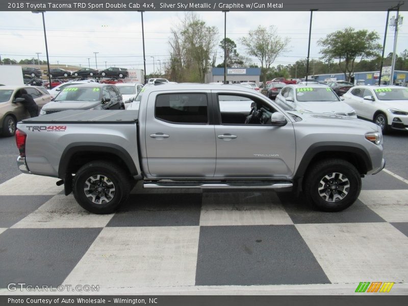 Silver Sky Metallic / Graphite w/Gun Metal 2018 Toyota Tacoma TRD Sport Double Cab 4x4