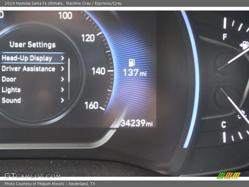 Machine Gray / Espresso/Gray 2019 Hyundai Santa Fe Ultimate