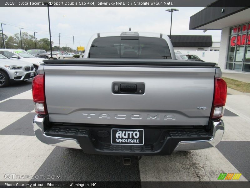 Silver Sky Metallic / Graphite w/Gun Metal 2018 Toyota Tacoma TRD Sport Double Cab 4x4