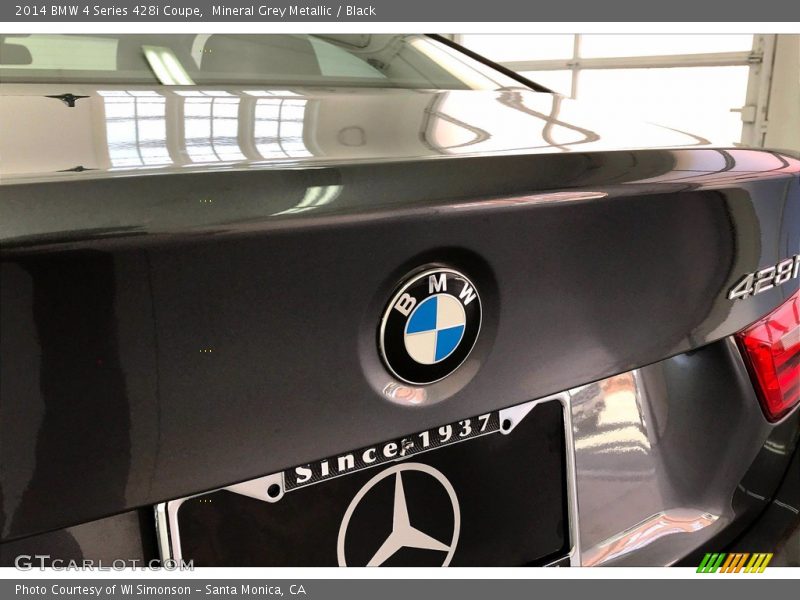 Mineral Grey Metallic / Black 2014 BMW 4 Series 428i Coupe