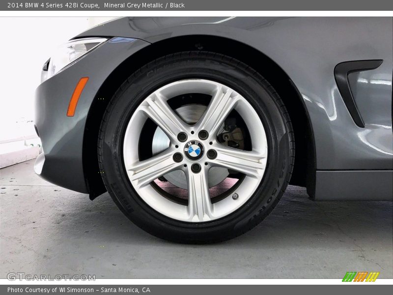 Mineral Grey Metallic / Black 2014 BMW 4 Series 428i Coupe
