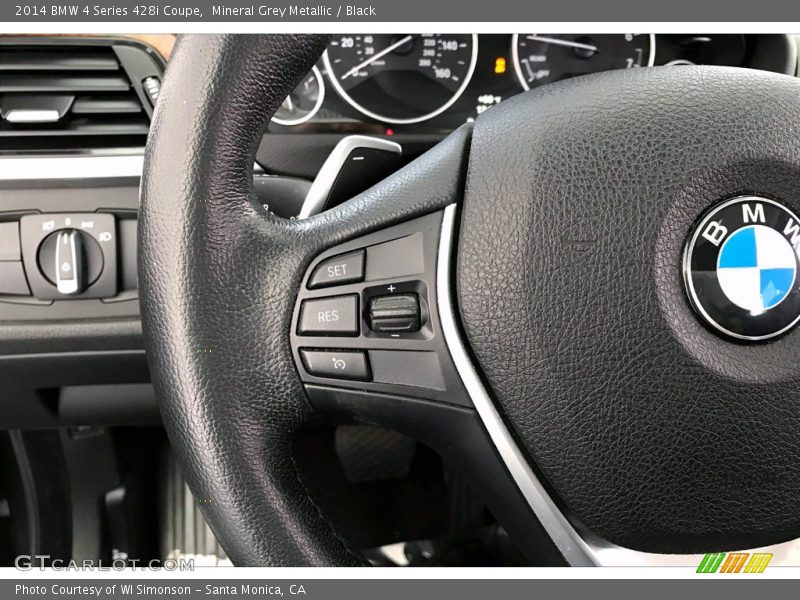 Mineral Grey Metallic / Black 2014 BMW 4 Series 428i Coupe
