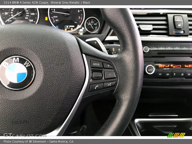 Mineral Grey Metallic / Black 2014 BMW 4 Series 428i Coupe