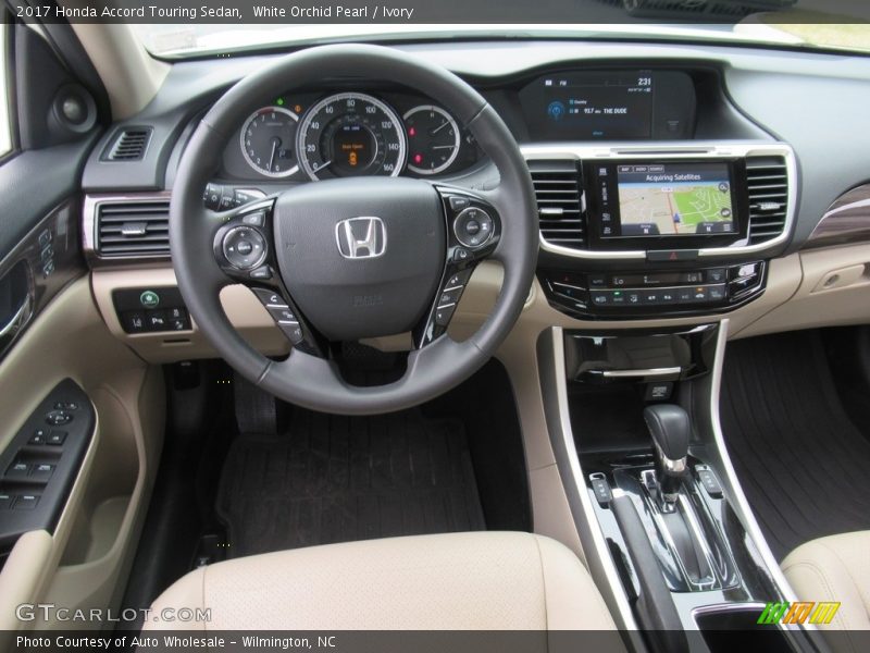 White Orchid Pearl / Ivory 2017 Honda Accord Touring Sedan