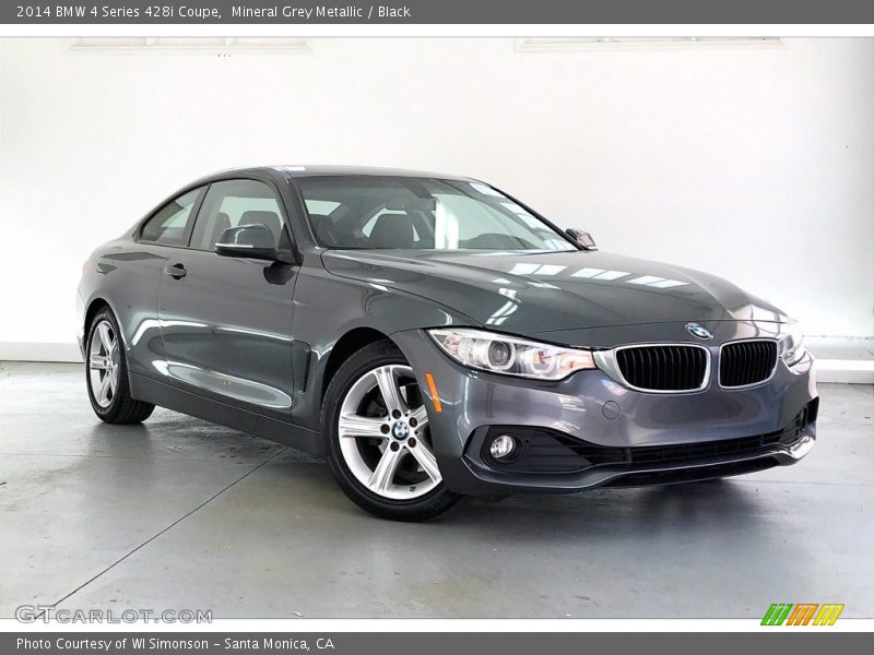 Mineral Grey Metallic / Black 2014 BMW 4 Series 428i Coupe