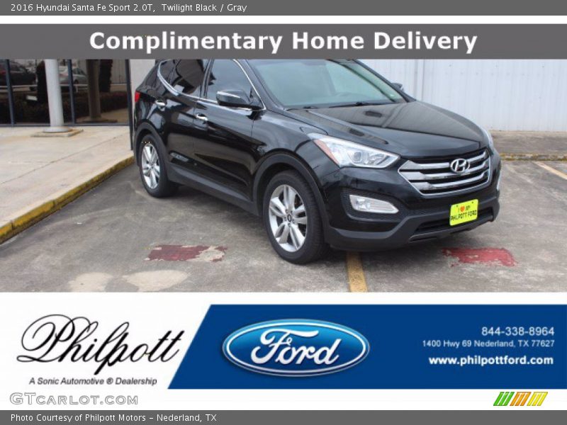 Twilight Black / Gray 2016 Hyundai Santa Fe Sport 2.0T