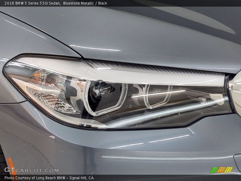 Bluestone Metallic / Black 2018 BMW 5 Series 530i Sedan