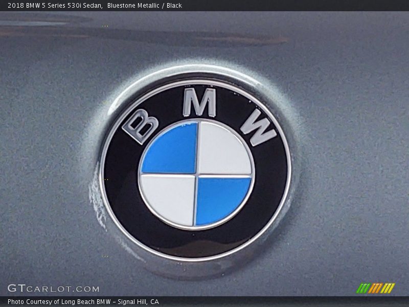 Bluestone Metallic / Black 2018 BMW 5 Series 530i Sedan