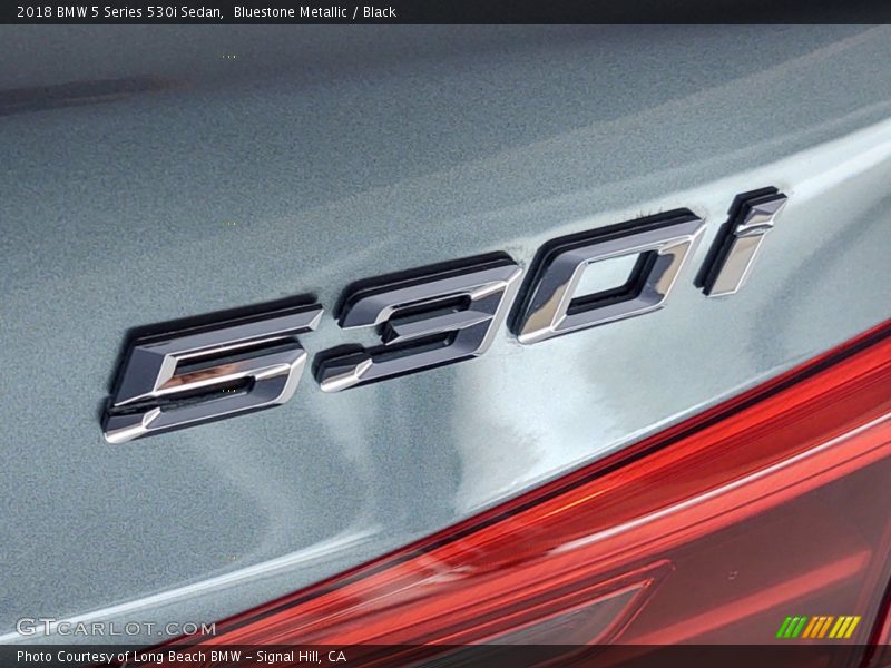 Bluestone Metallic / Black 2018 BMW 5 Series 530i Sedan