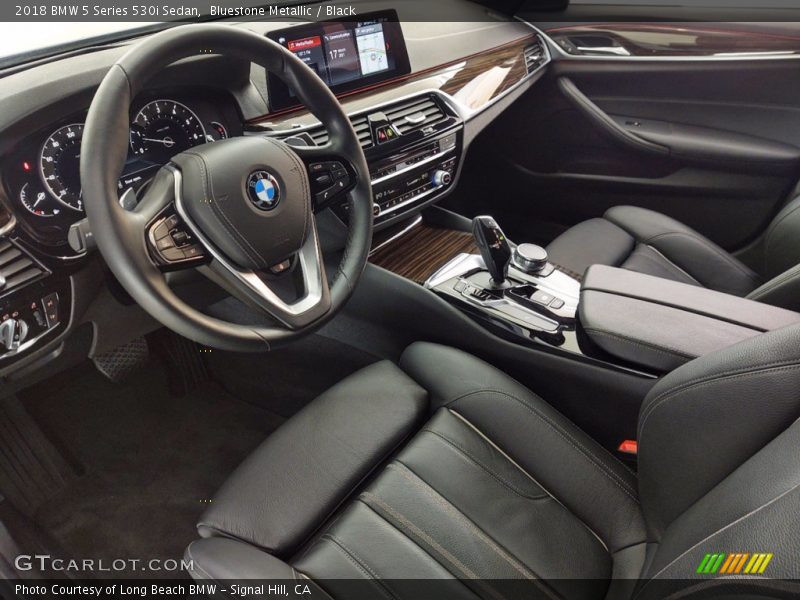Bluestone Metallic / Black 2018 BMW 5 Series 530i Sedan