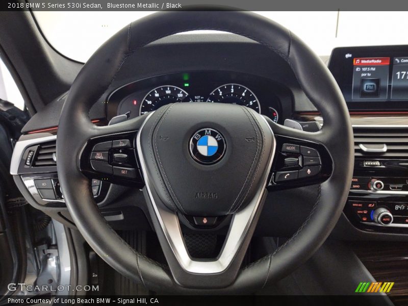 Bluestone Metallic / Black 2018 BMW 5 Series 530i Sedan