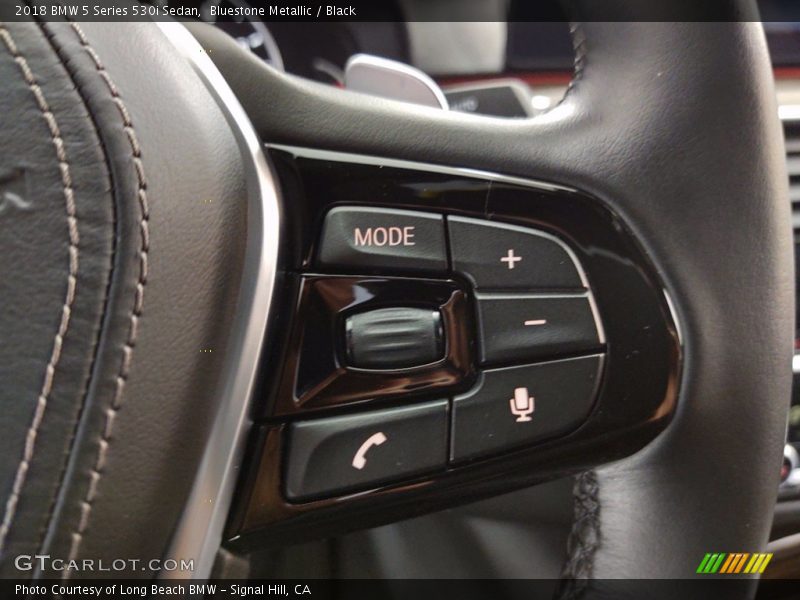 Bluestone Metallic / Black 2018 BMW 5 Series 530i Sedan
