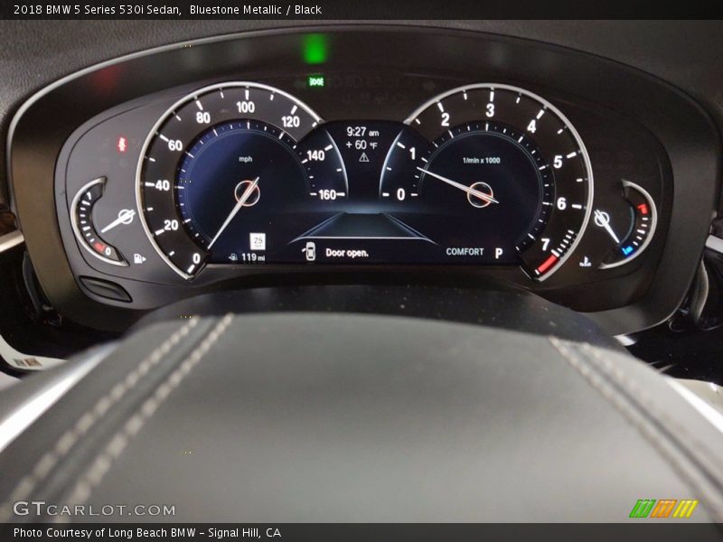 Bluestone Metallic / Black 2018 BMW 5 Series 530i Sedan