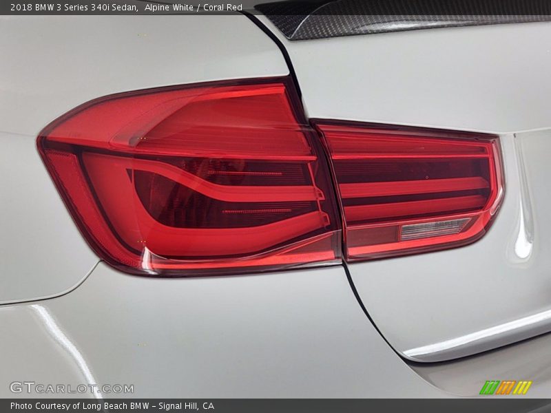 Alpine White / Coral Red 2018 BMW 3 Series 340i Sedan