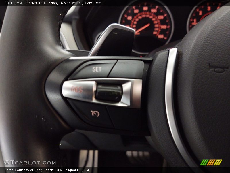 Alpine White / Coral Red 2018 BMW 3 Series 340i Sedan