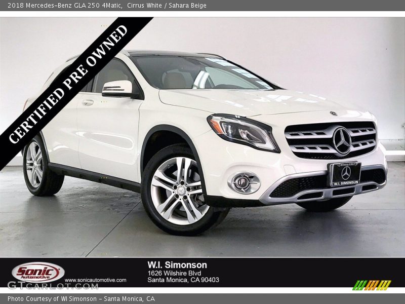 Cirrus White / Sahara Beige 2018 Mercedes-Benz GLA 250 4Matic