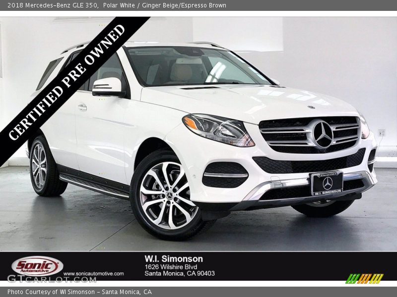 Polar White / Ginger Beige/Espresso Brown 2018 Mercedes-Benz GLE 350
