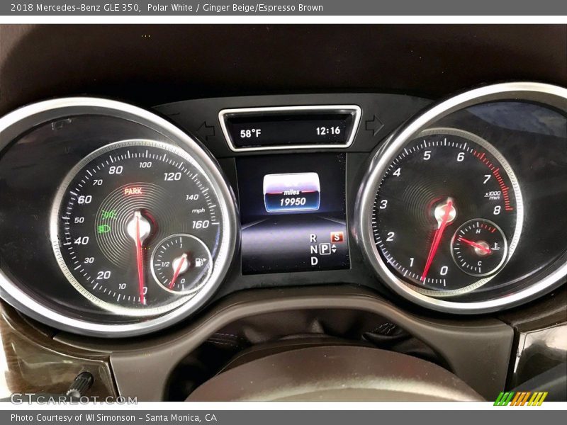 Polar White / Ginger Beige/Espresso Brown 2018 Mercedes-Benz GLE 350