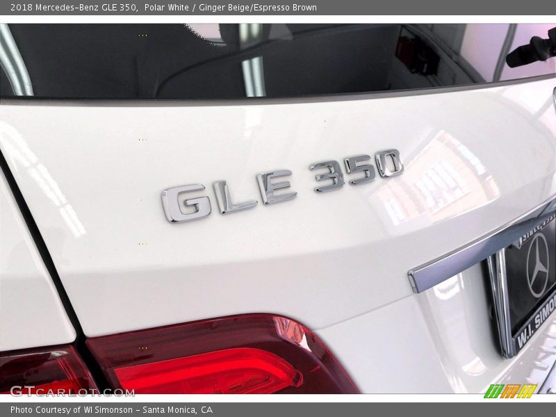 Polar White / Ginger Beige/Espresso Brown 2018 Mercedes-Benz GLE 350