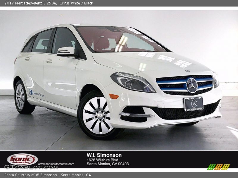 Cirrus White / Black 2017 Mercedes-Benz B 250e