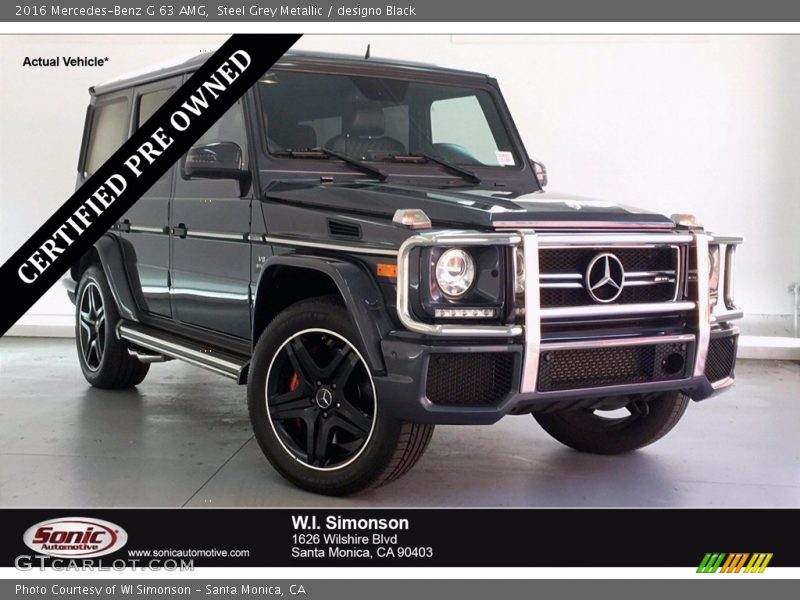 Steel Grey Metallic / designo Black 2016 Mercedes-Benz G 63 AMG