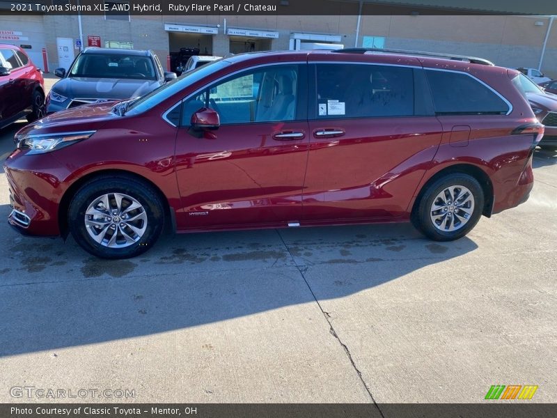 Ruby Flare Pearl / Chateau 2021 Toyota Sienna XLE AWD Hybrid