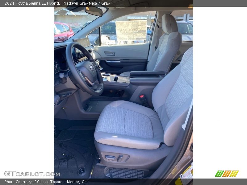 Predawn Gray Mica / Gray 2021 Toyota Sienna LE Hybrid