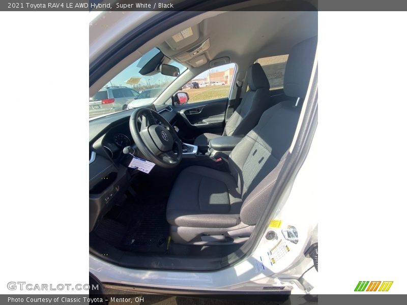 Super White / Black 2021 Toyota RAV4 LE AWD Hybrid