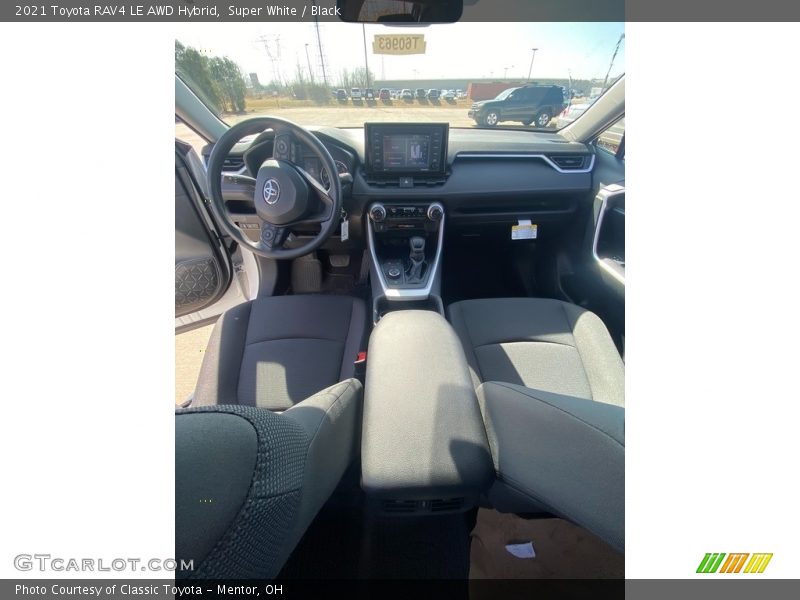 Super White / Black 2021 Toyota RAV4 LE AWD Hybrid