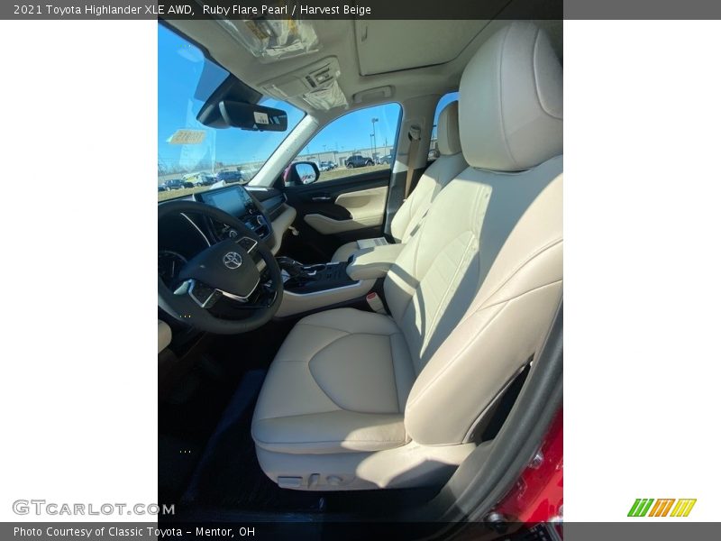 Ruby Flare Pearl / Harvest Beige 2021 Toyota Highlander XLE AWD