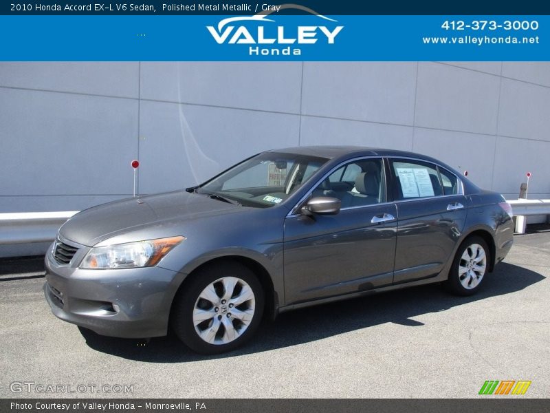 Polished Metal Metallic / Gray 2010 Honda Accord EX-L V6 Sedan