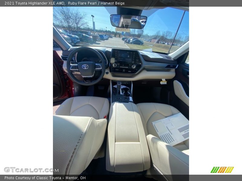 Ruby Flare Pearl / Harvest Beige 2021 Toyota Highlander XLE AWD