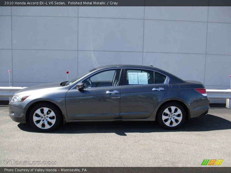 Polished Metal Metallic / Gray 2010 Honda Accord EX-L V6 Sedan