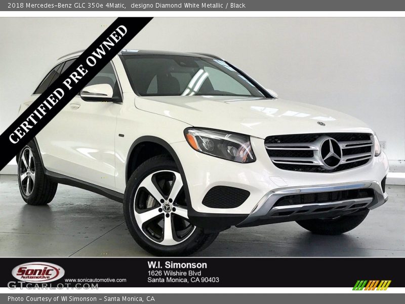 designo Diamond White Metallic / Black 2018 Mercedes-Benz GLC 350e 4Matic