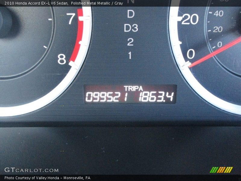 Polished Metal Metallic / Gray 2010 Honda Accord EX-L V6 Sedan