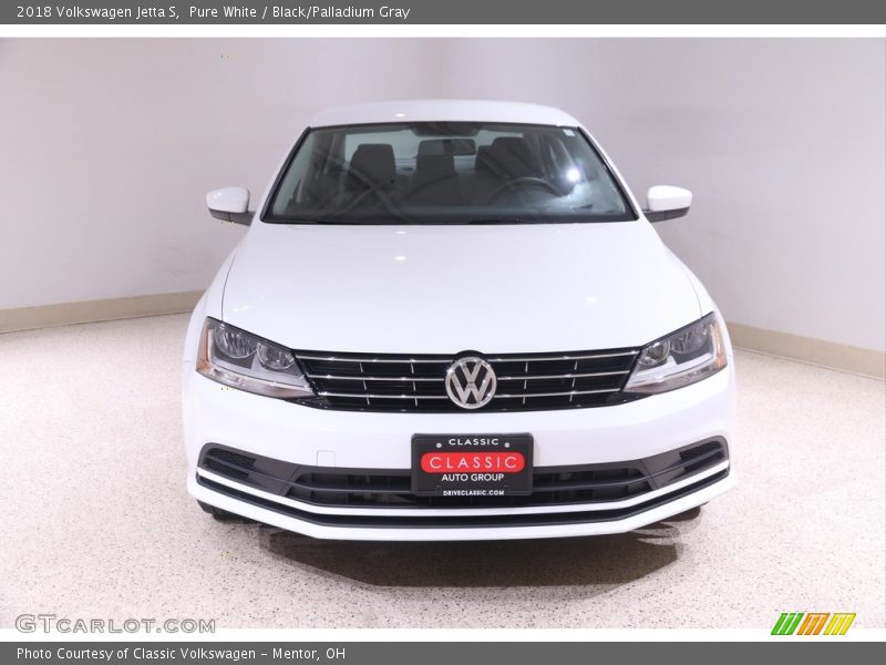 Pure White / Black/Palladium Gray 2018 Volkswagen Jetta S