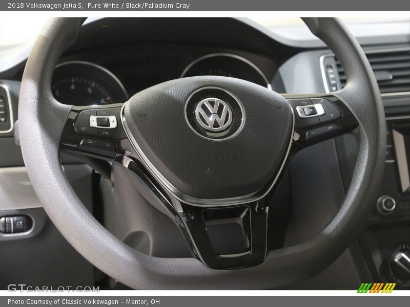 Pure White / Black/Palladium Gray 2018 Volkswagen Jetta S