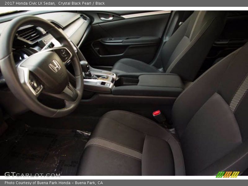 Crystal Black Pearl / Black 2017 Honda Civic LX Sedan