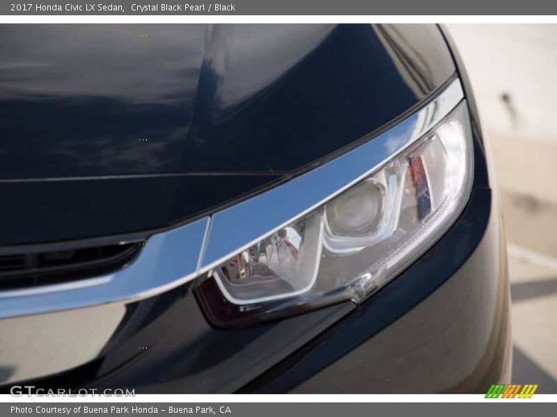 Crystal Black Pearl / Black 2017 Honda Civic LX Sedan