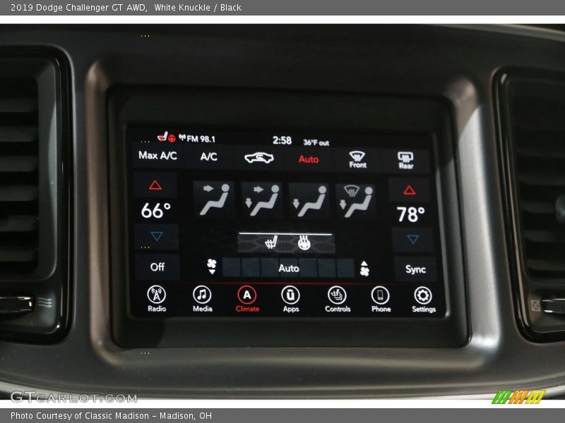 White Knuckle / Black 2019 Dodge Challenger GT AWD