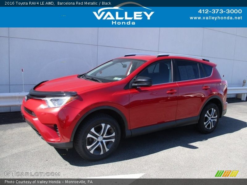 Barcelona Red Metallic / Black 2016 Toyota RAV4 LE AWD