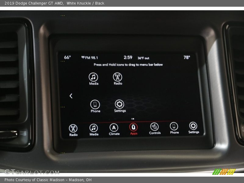 White Knuckle / Black 2019 Dodge Challenger GT AWD