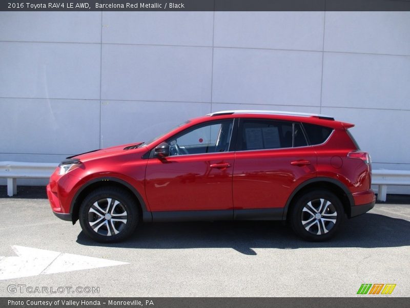 Barcelona Red Metallic / Black 2016 Toyota RAV4 LE AWD