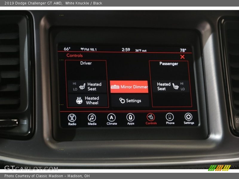 White Knuckle / Black 2019 Dodge Challenger GT AWD