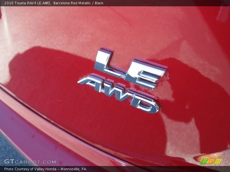 Barcelona Red Metallic / Black 2016 Toyota RAV4 LE AWD