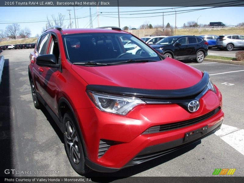 Barcelona Red Metallic / Black 2016 Toyota RAV4 LE AWD